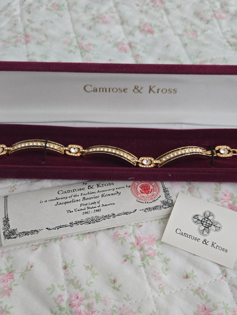 Gold-Tone Crystal Bracelet in Champagne